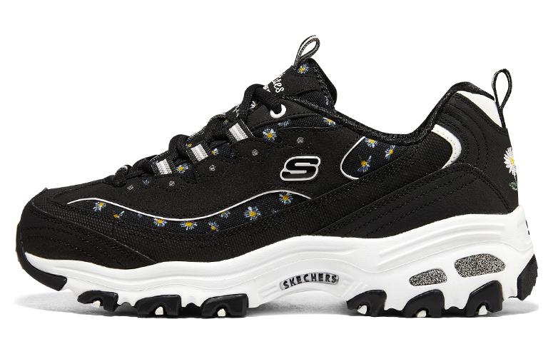 (WMNS) Skechers D'lites 1.0 Sneakers 'Black' 896180-BKW