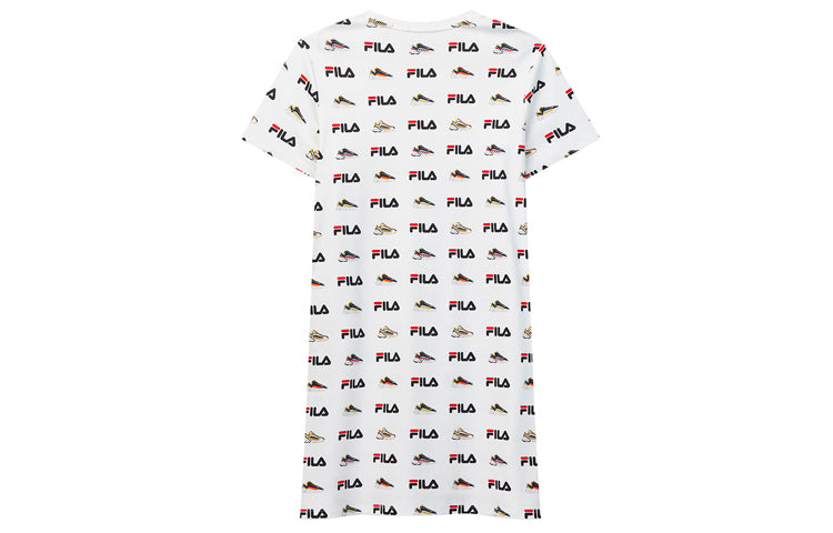 (WMNS) FILA Sports Full Print Knit T-Shirt F11W028323F-WT