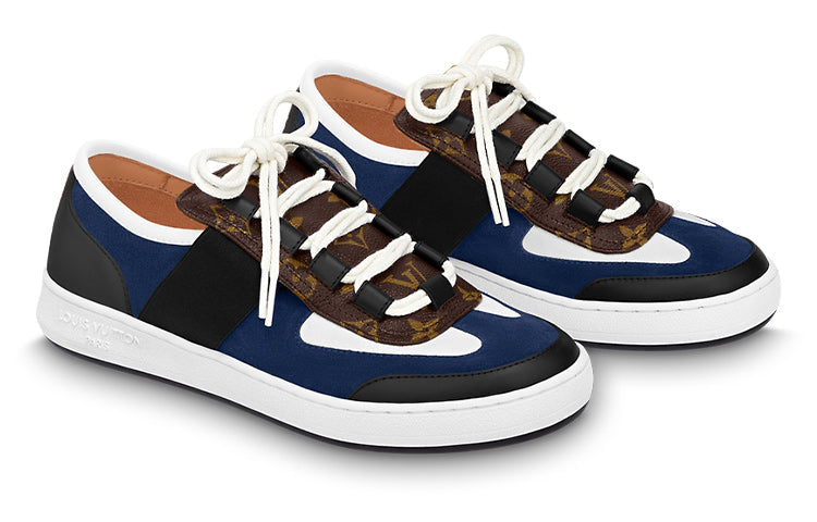 LOUIS VUITTON Lous Sneakers 'Blue Black with Brown Monogram' 1ABIIU