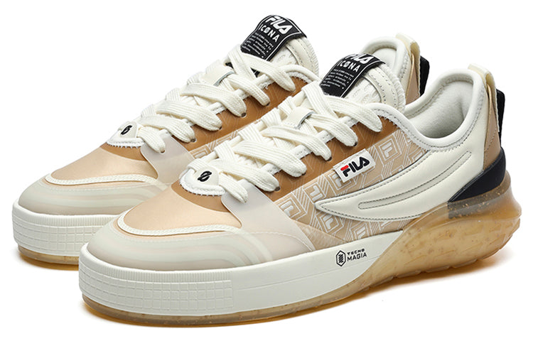 FILA Mixa Retro Casual Skateboarding Shoes Cream Yellow F12M223101FBV