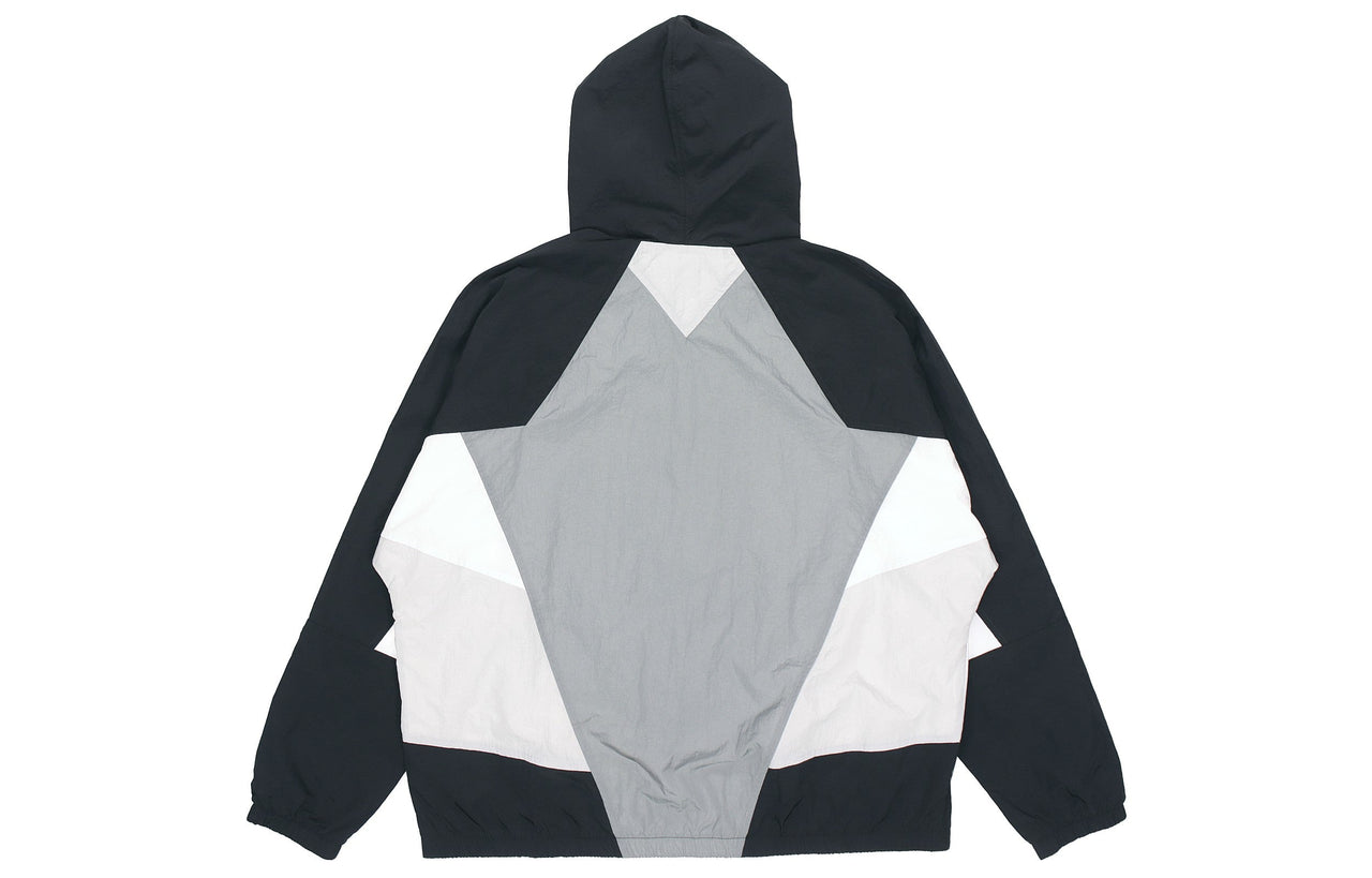 Nike Patchwork Contrast Windproof Woven Hooded Jacket For Men Grey Gray DB5172-084