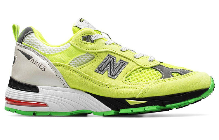 (WMNS) New Balance Aries x 991 Made in England 'Neon Yellow' W991AFL