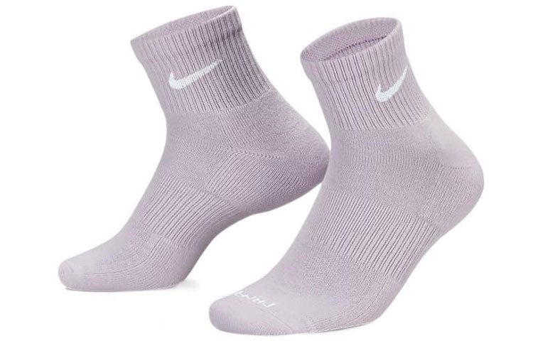 Nike SS22 Quick Dry Breathable Sports Socks Couple Style 3 Pairs Purple / Orange / White SX6890-990