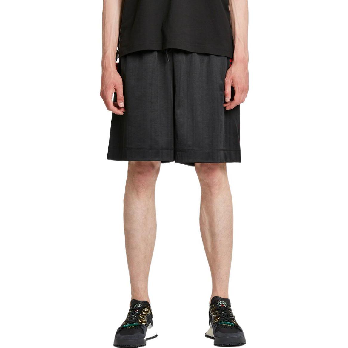 Men's adidas originals x Alexander Wang Crossover Solid Color Lacing Athleisure Casual Sports Shorts Black DM9683
