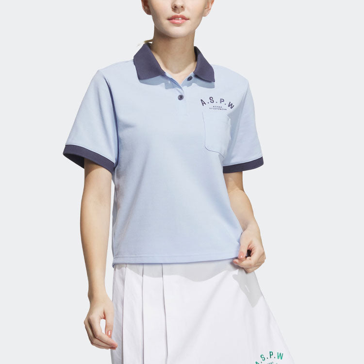 (WMNS) adidas Verbiage Polo Shirt Polo 'Blue' IP3942