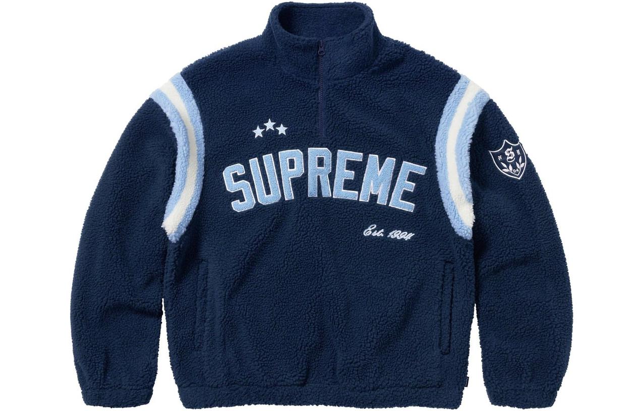 Supreme FW23 Week1 ARC Half Zip Fleece Pullover Jacket 'Navy' SUP-FW23-016