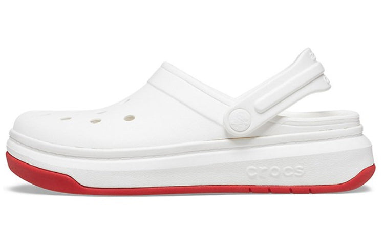Crocsband Full Force Thick Sole Sandals White Red Unisex 206122-100