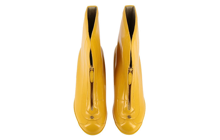 (WMNS) Gucci Rubber Kitt Ankle Boots 'Yellow' 589867-HRO10-7666