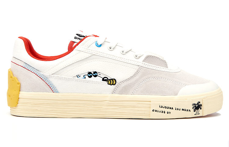 Li-Ning Steven Harrington x Ollie Skate Shoes 'White Grey Red' AETR003-1