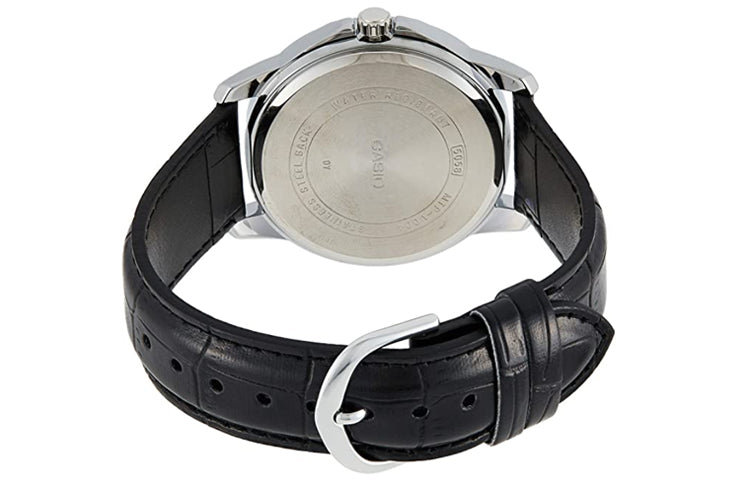 CASIO DRESS Men's Standard Stainless Steel Date Silver Dial Black/White Quartz Waterproof Mens SilverBlack Analog MTP-V004L-7A
