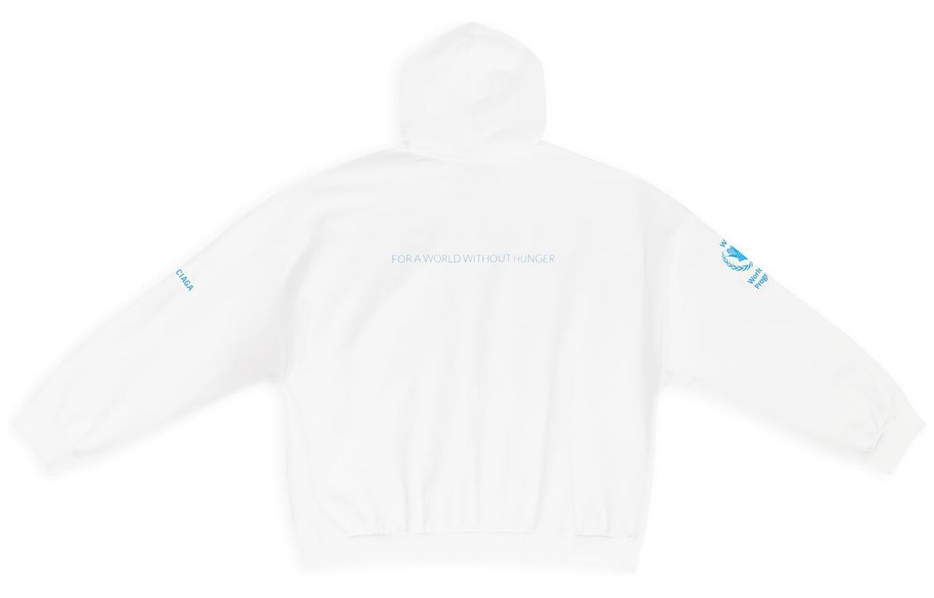 Balenciaga FW22 WFP Zip Up Hoodie 'White Blue' 674719TMVL19086