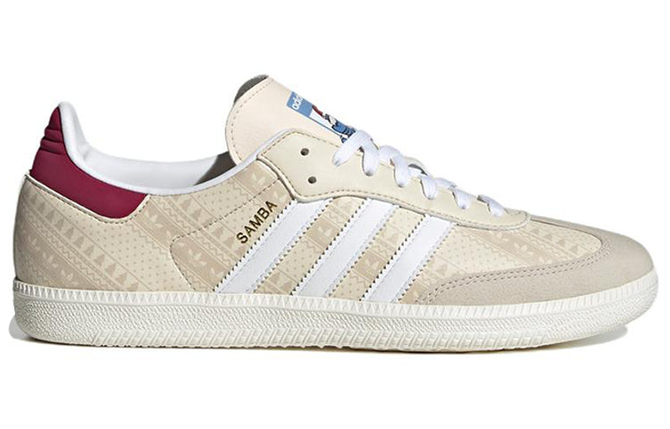 adidas Samba 'Wonder White Legacy Burgundy' ID4198