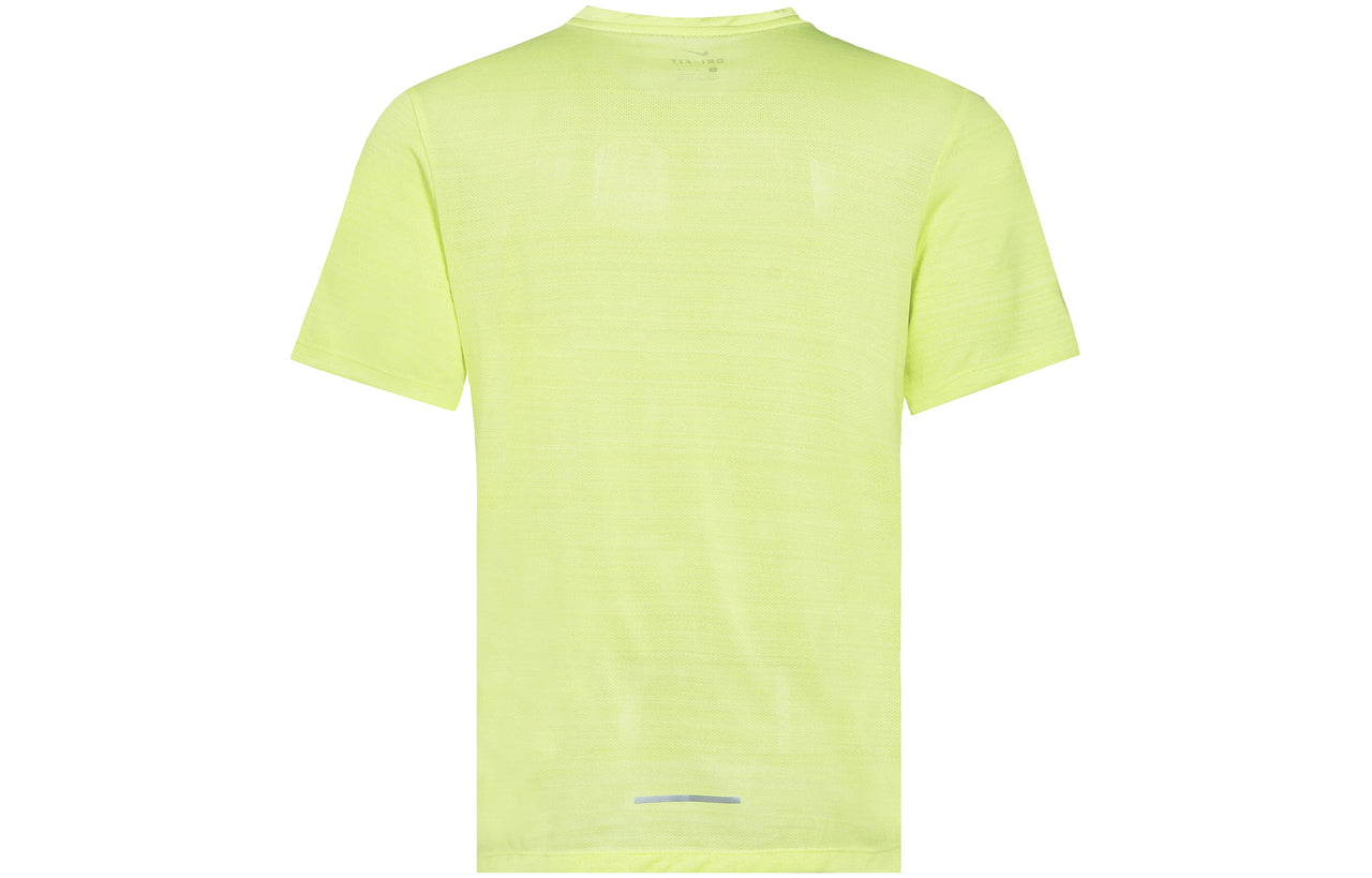Men's Nike Logo Printing Stripe Round Neck Short Sleeve Green T-Shirt AJ7566-367