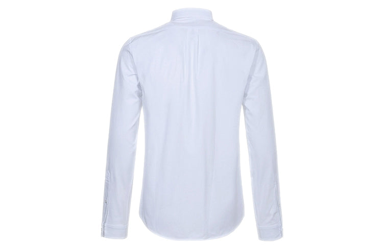 Men's KENZO Tiger Head Embroidered Long Sleeves White Shirt F965CH4001LB-01