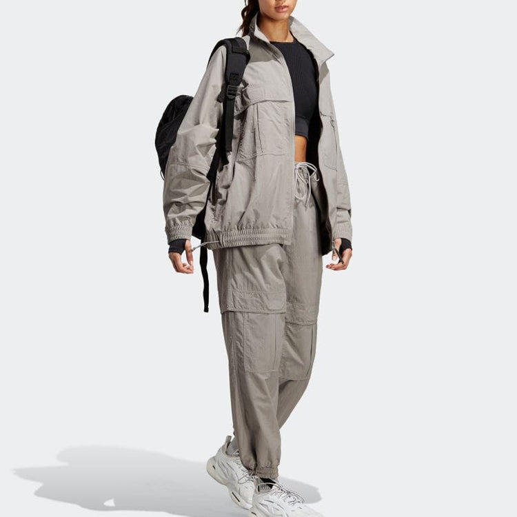 (WMNS) adidas by Stella McCartney TrueCasuals Woven Solid Track Jacket 'Grey' HR9178