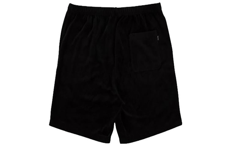 شورت تدفئة مخملي Supreme SS18 أسود SUP-SS18-334