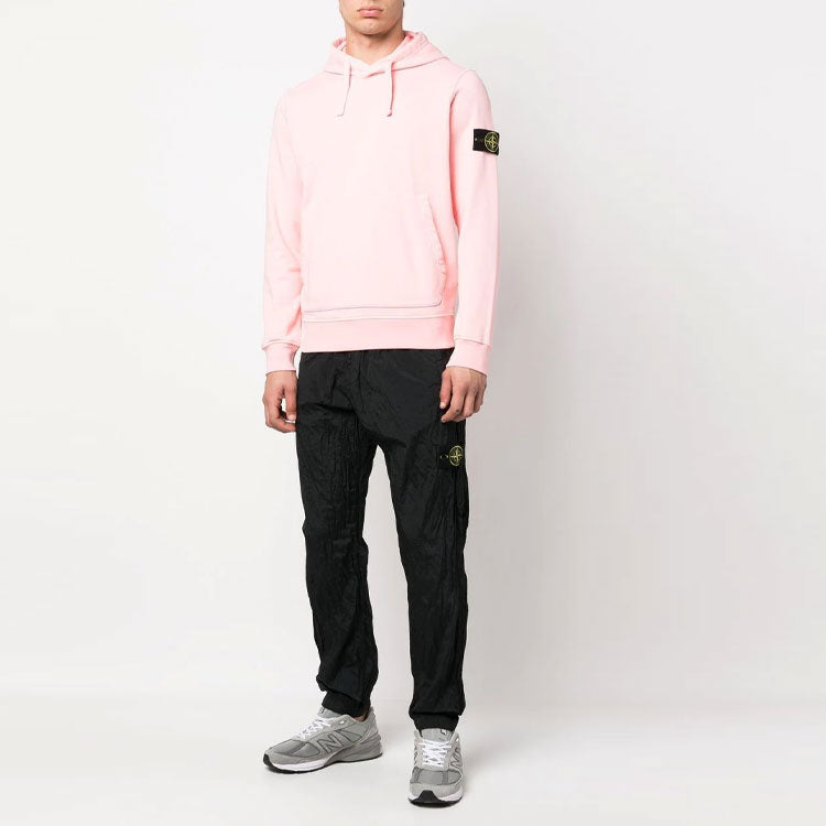 STONE ISLAND Garment Dyed Popover Hoodie 'Pink' 101564151-V0080