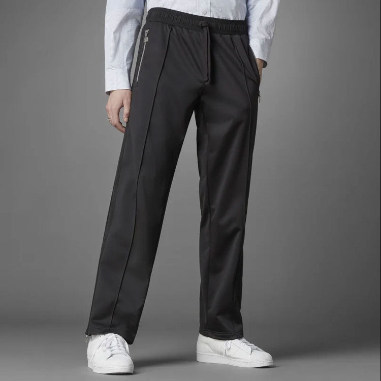 Men's adidas originals Fb Loose Tp Solid Color Retro Sports Pants/Trousers/Joggers Black HD4798
