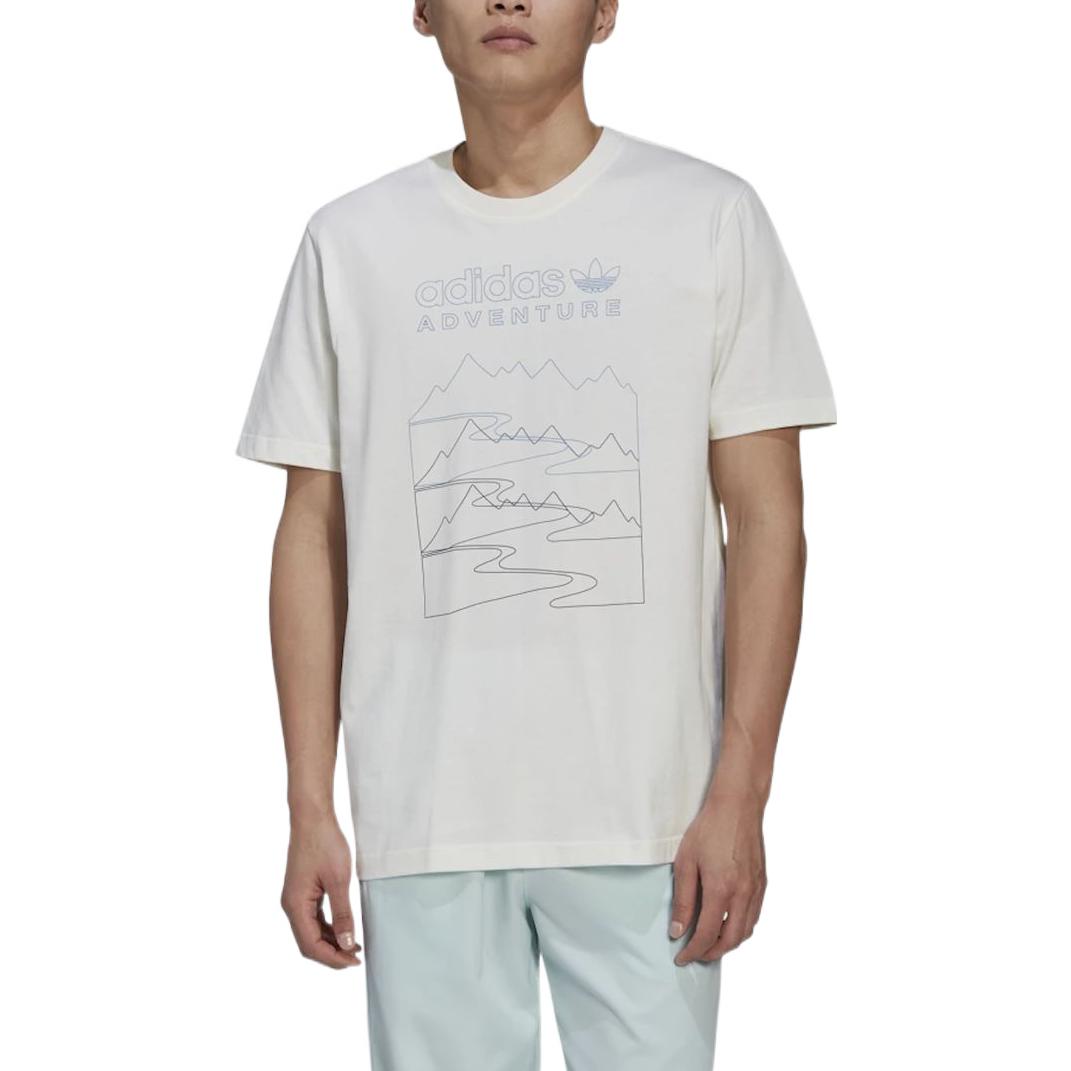 adidas Adventure Mountain Front T-Shirt 'White' HK5006