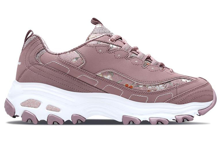 (WMNS) Skechers D'Lites Low-top Clunky Shoes Pink 13082-MVE