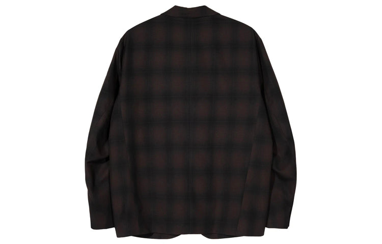 Stussy Shadow Plaid Sport Coat 'Black' 115522