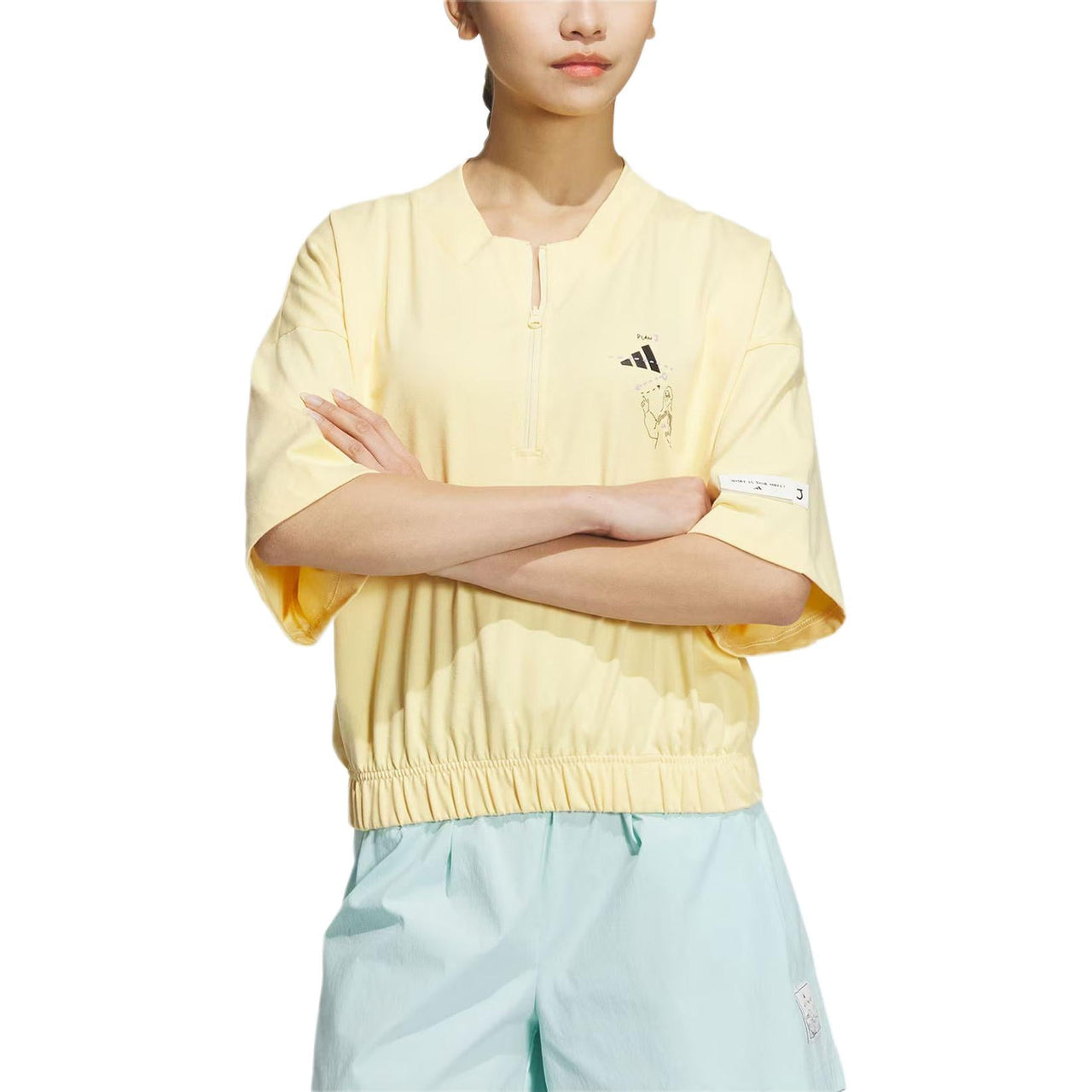 (WMNS) adidas Graphic T-Shirt Asia Sizing 'Yellow' JN6670