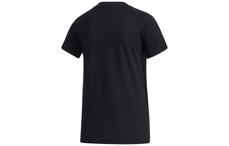 (WMNS) adidas neo ESNTL 3S TEE Sports Short Sleeve Black GJ7948
