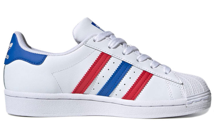 (GS) adidas originals Superstar J 'White Red Blue' FW5851