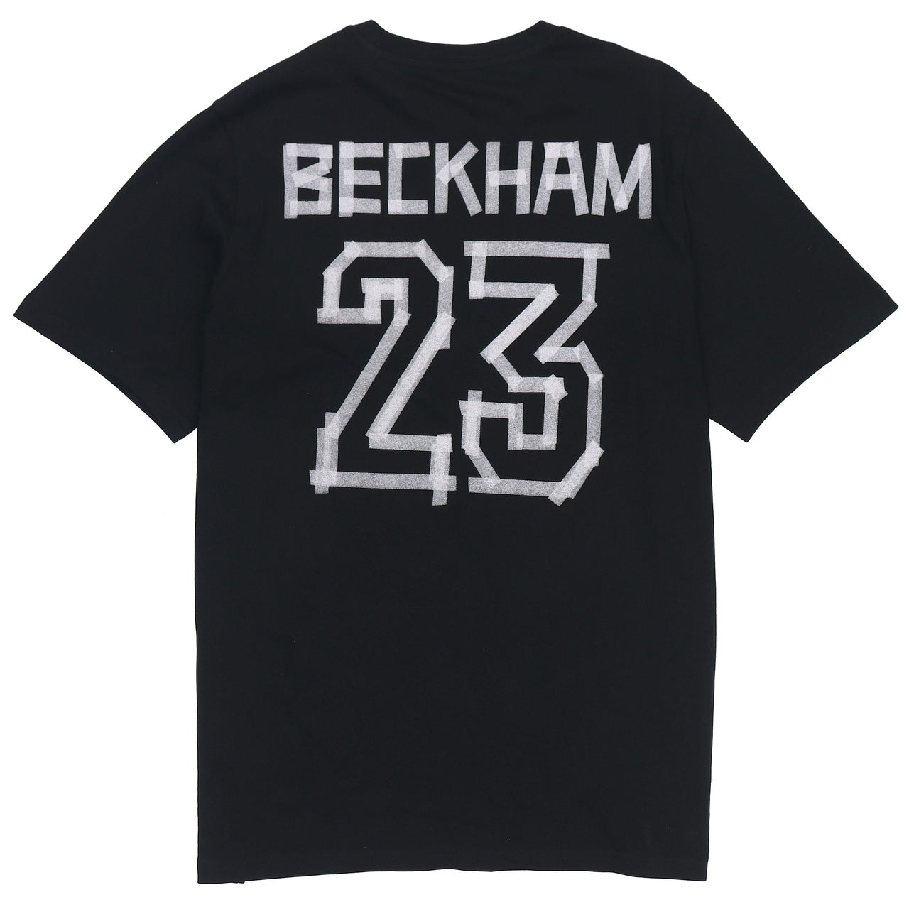 Men's adidas Beckham G T Athleisure Casual Sports Alphabet Round Neck Short Sleeve David Beckham No. 23 Black T-Shirt HA0939
