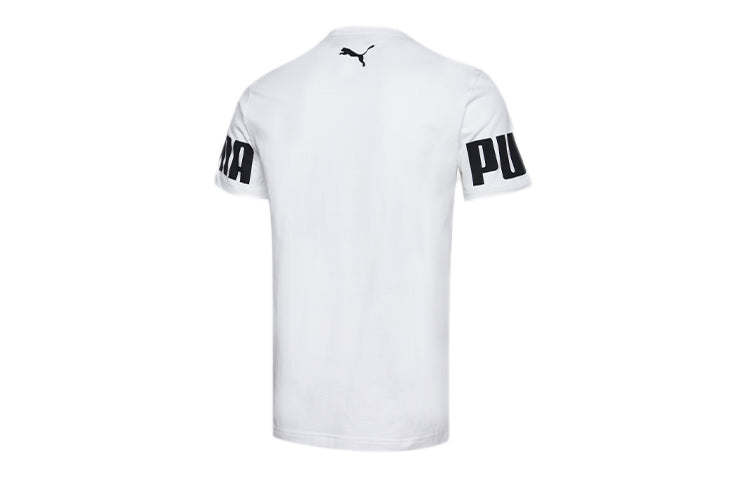 PUMA Rebel Cuff Printing Short Sleeve White 584744-57