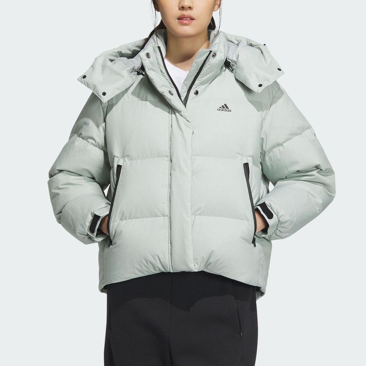 (WMNS) adidas Puffy Down Jacket 'Teal' IW0774