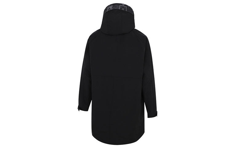 (WMNS) adidas Cny Long Jkt Limited Fleece Lined Stay Warm Mid-Length Woven Hooded Jacket Black HC2792