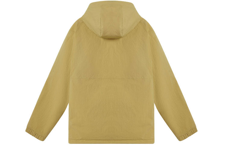 New Balance Men's New Balance Logo Embroidered Reversible Hooded Jacket Brown AMJ11305-BEI