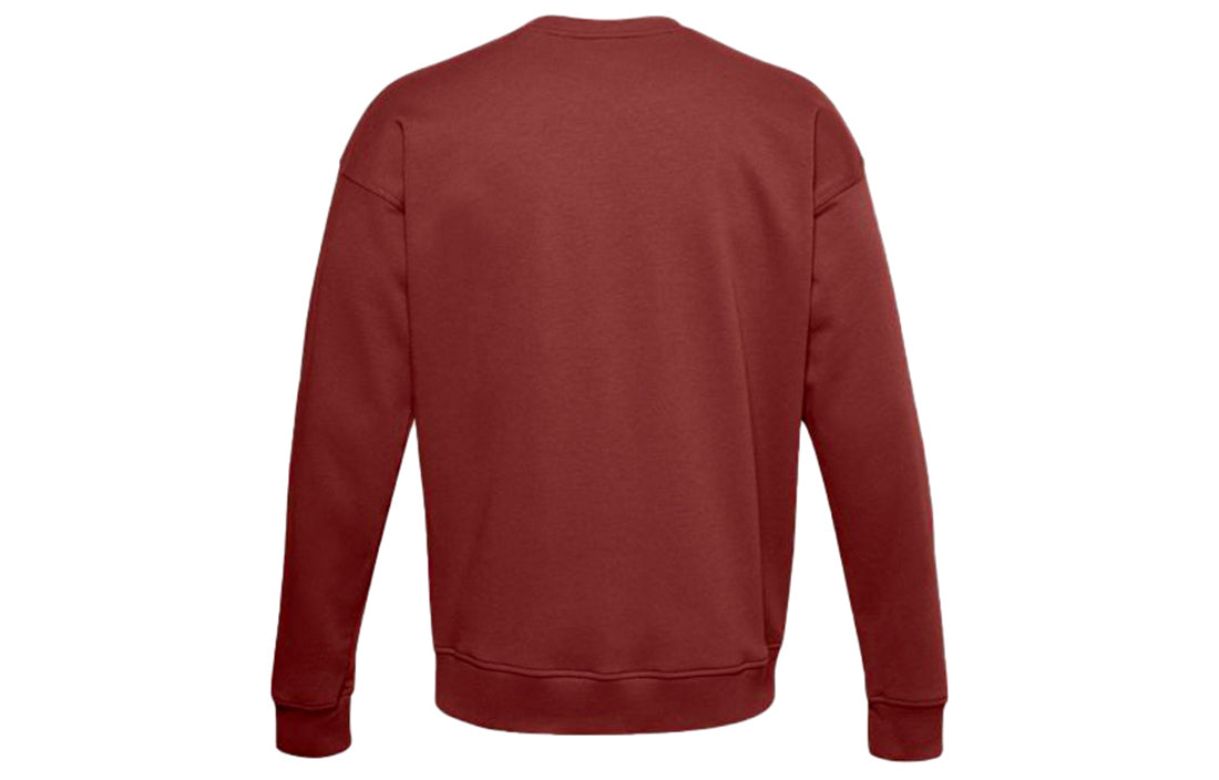 Under Armour Fleece Logo Crew-neck Long Sleeve Pullover Men's Dark Red 1357097-688