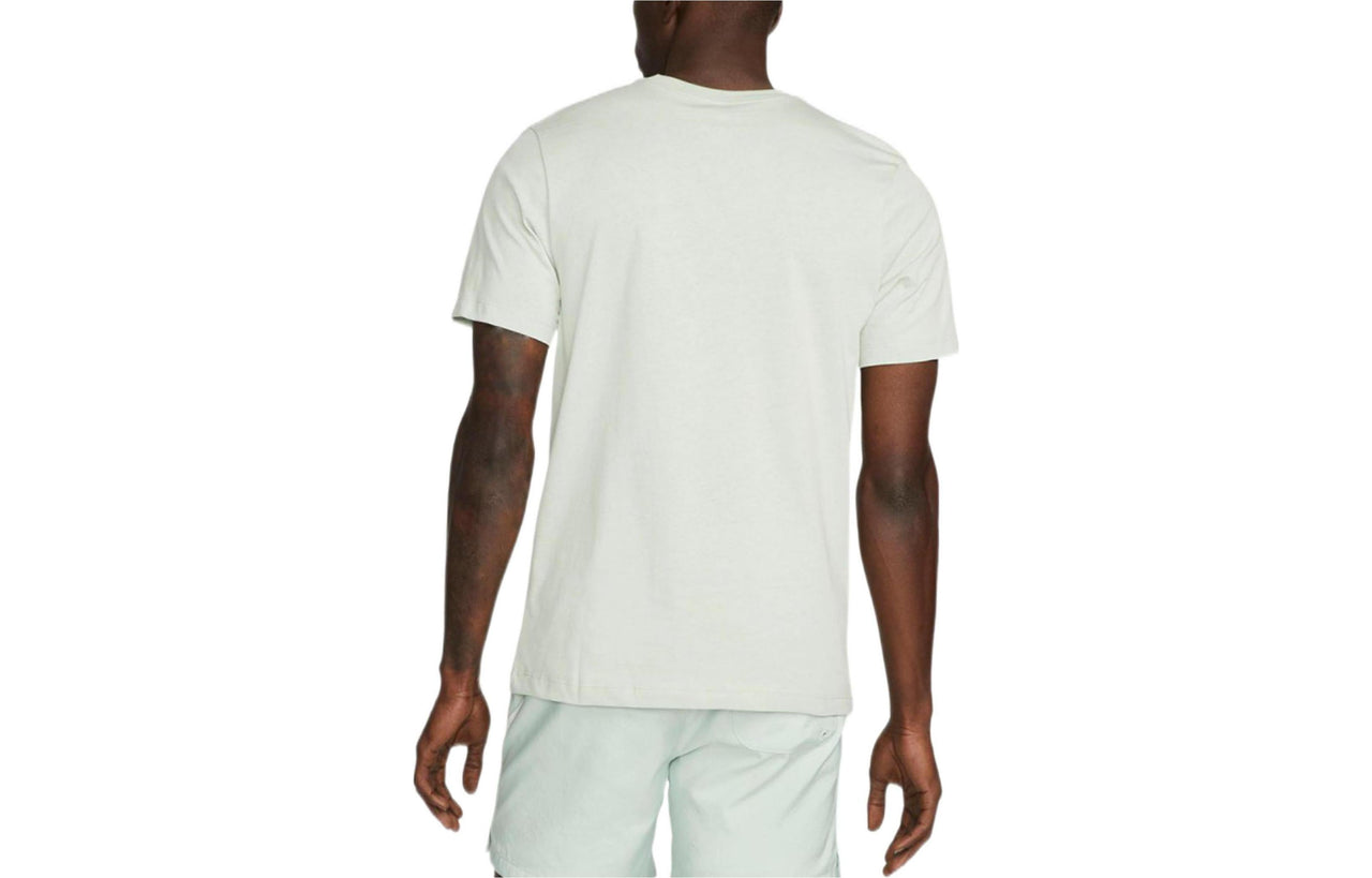 Men's Nike Solid Color Logo Embossing Round Neck Pullover Short Sleeve White T-Shirt DQ1112-017