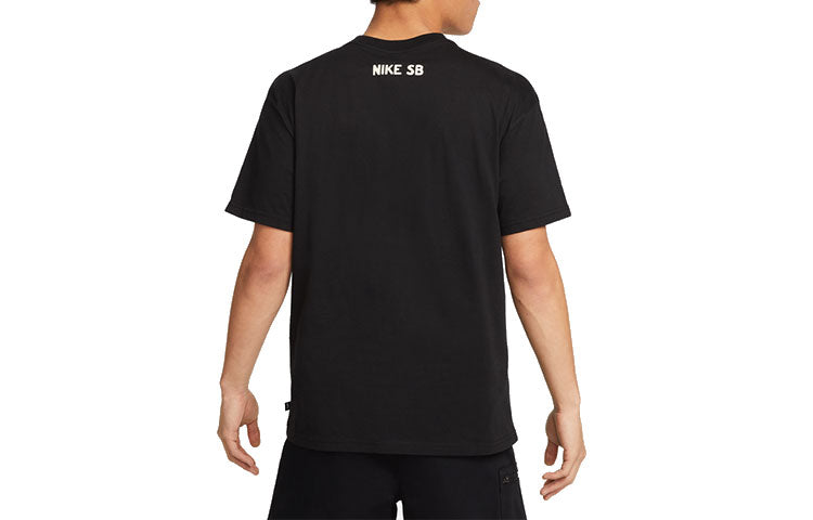 Nike Contrasting Colors animal Pattern Printing Round Neck Casual Short Sleeve Black DR1242-010