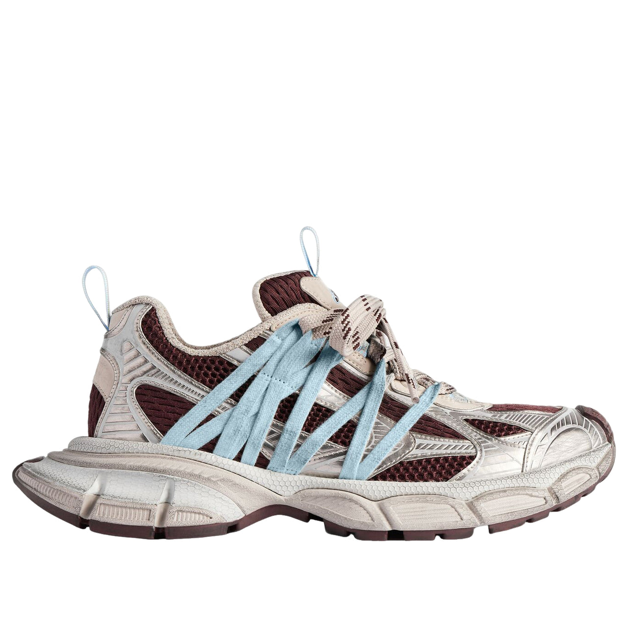 (WMNS) Balenciaga 3XL Interlace Sneaker 'Brown Beige Blue' 863643W3XTL2940