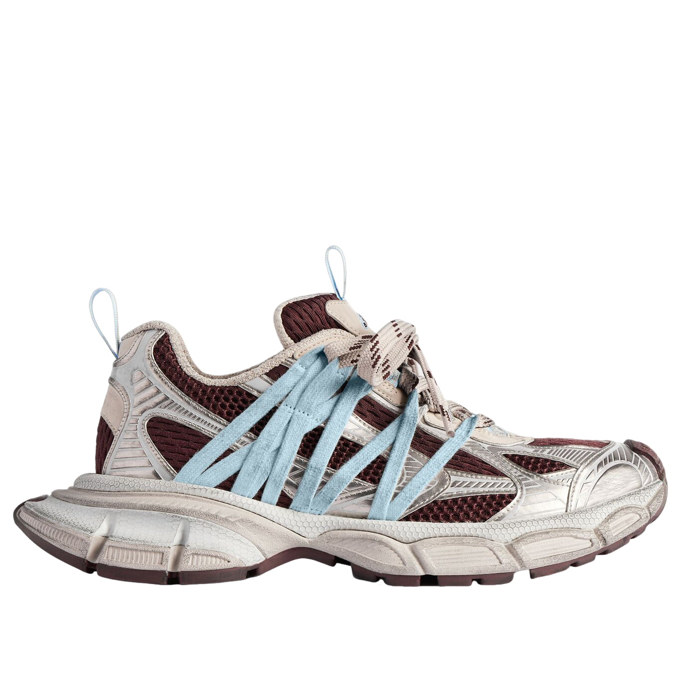 (WMNS) Balenciaga 3XL Interlace Sneaker 'Brown Beige Blue' 863643W3XTL2940