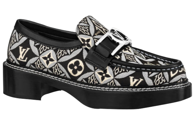 (WMNS) LOUIS VUITTON LV Academy Shoes 'Black with Monogram' 1A8UV1
