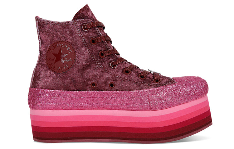 (WMNS) Converse Miley Cyrus x Chuck Taylor All Star Platform Hi 'Dark Burgundy' 563725C