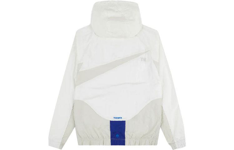 Nike Sportswear Swoosh Large Logo hooded Woven Jacket White DD5968-133