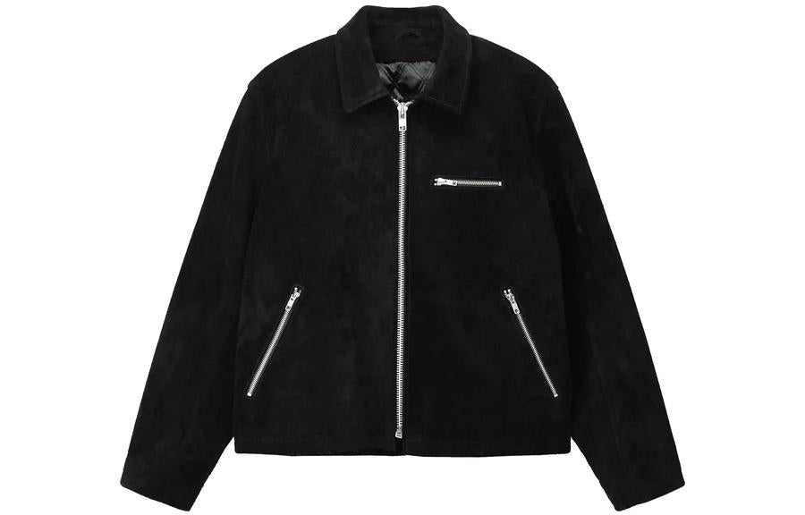 Stussy 8 Ball Suede Bing Jacket 'Black' 115696