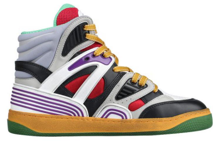 (WMNS) Gucci Basket High 'Black White Purple' 661312-2SH90-1072