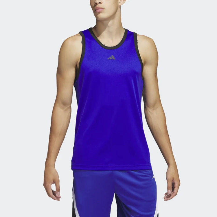 adidas Legends Basketball 3-Stripes Tank Top 'Lucid Blue' IC2458