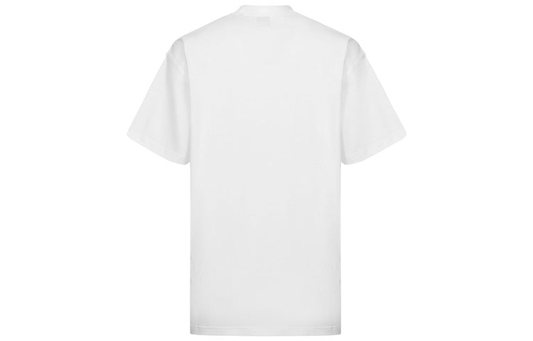 Burberry Cherub Print Cotton Oversized Printing Short Sleeve White 80246181
