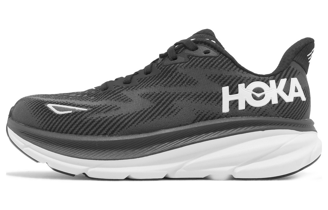 (WMNS) HOKA ONE ONE Clifton 9 Wide 'Black White' 1132211-BWHT