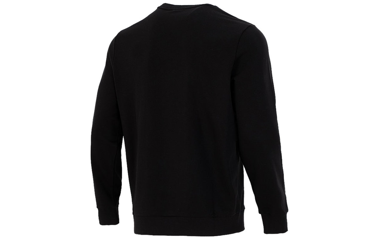 PUMA Logo Printing Sports Round Neck Pullover Black 532912-01