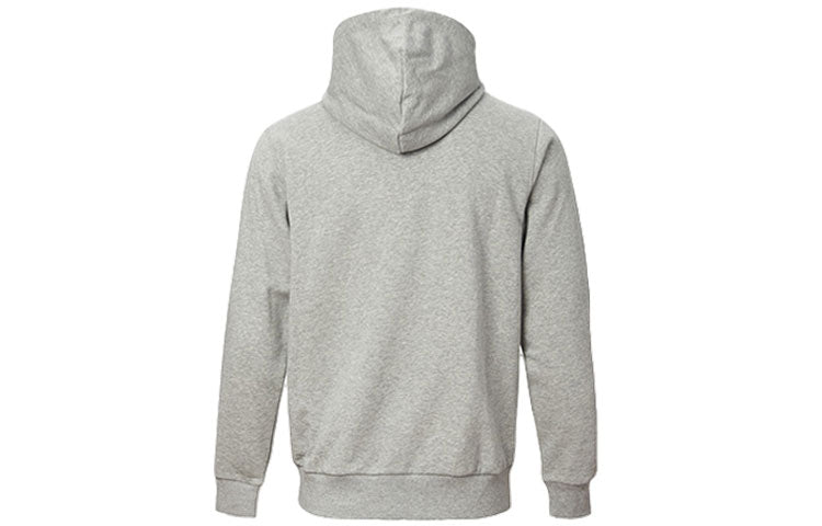 Men's Converse Logo Cardigan hooded Drawstring Jacket Gray 10020341-035