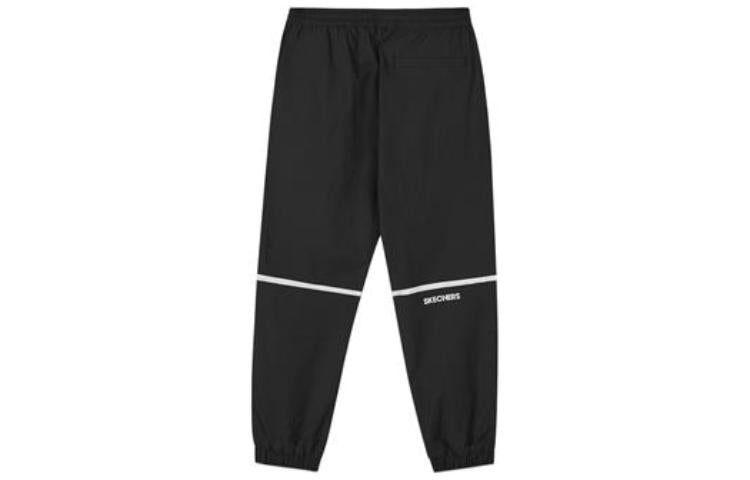 (GS) Skechers Striped Pocket Waist Knitted Sports Pants 'Black White' P122B003