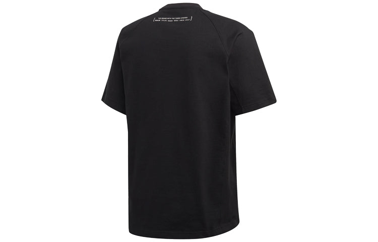 adidas Classic Pyramid logo Printing Short Sleeve Black FI7974
